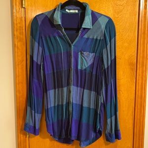 Plaid button down shirt